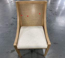 Open Box: Atwood Cane Dining Armchair - Performance Boucle Oatmeal, Seadrift