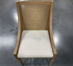 Open Box: Atwood Cane Dining Armchair - Performance Boucle Oatmeal, Seadrift