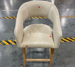 Open Box: Baldwin Leather Swivel Counter Stool (25") - Statesville Pebble, Seadrift