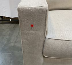 Open Box: Cameron Square Arm Loveseat Sofa (61"), 2X2 - Pebble, Sunbrella® Performance Slub Tweed