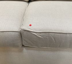 Open Box: Cameron Square Arm Loveseat Sofa (61"), 2X2 - Pebble, Sunbrella® Performance Slub Tweed