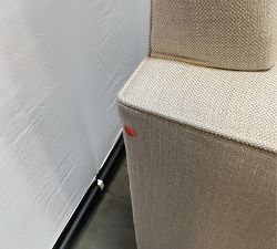 Open Box: Cameron Square Arm Loveseat Sofa (61"), 2X2 - Pebble, Sunbrella® Performance Slub Tweed