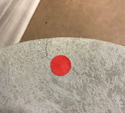 Open Box: Naples Round Outdoor Accent Table (13") - Light Gray