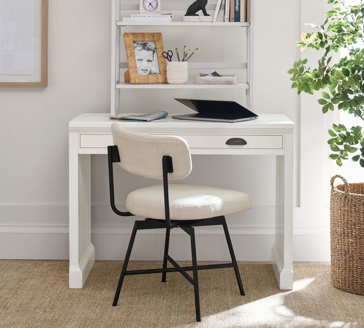 Pottery Barn ホワイト 木製 デスク 引き出し付き ポッタリーバーン Aubrey Writing Desk (42
