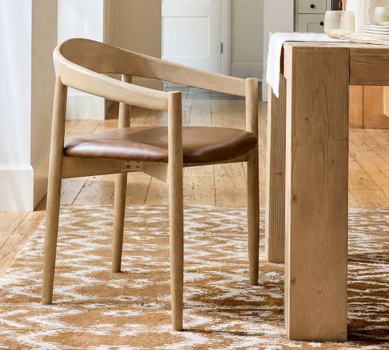 Laguna Leather Dining Chair by Pottery Barn