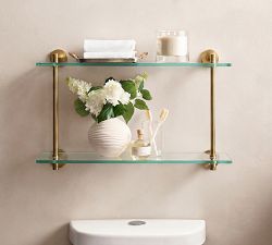 Sansome Glass Double Shelf (24")