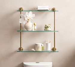 Sansome Glass Triple Shelf (24")