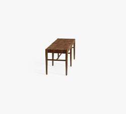Skylar Woven Leather Bench