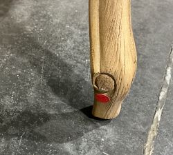 Open Box: LoveShackFancy Laurie Stool - Performance Plush Chenille Dusty Blush, Seadrift base