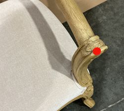 Open Box: LoveShackFancy Laurie Stool - Performance Plush Chenille Dusty Blush, Seadrift base