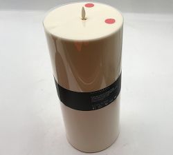 Open Box: Premium Flickering Flameless Outdoor Wax Pillar Candle (6"x14") - Ivory
