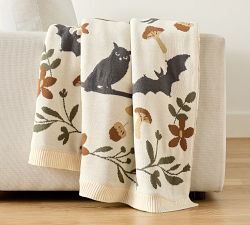 Whimsical Cat Jacquard Throw