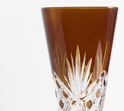 Antique Cut Glass Champagne Flutes - Set of 4