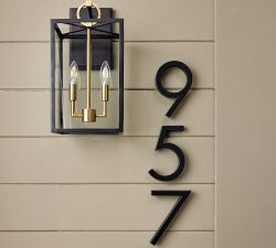 Manor Outdoor Glass &amp; Iron Sconce (19'')