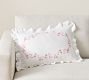 LoveShackFancy Floral Embroidered Lumbar Pillow Cover