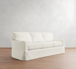 Buchanan Modern Square Arm Slipcovered Sofa (62"&ndash;90")