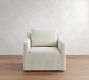 Maxine Slipcovered Swivel Chair