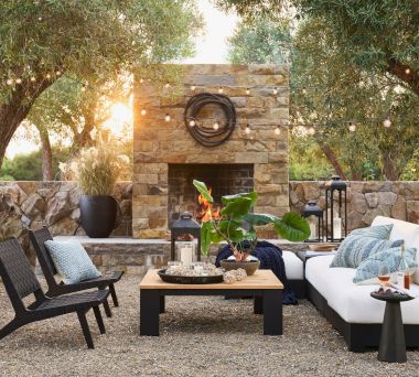 Malibu Metal Teak Outdoor Lounge 