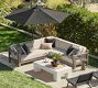 10' Rectangular Cantilever Outdoor Patio Umbrella - Rustproof Aluminium Frame with Base