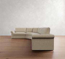 Westwood Roll Arm 4-Piece Curved Wedge Sectional (153")