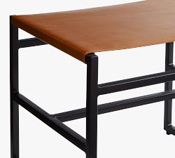 Hardy Leather Accent Stool