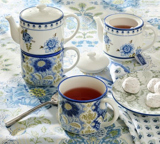 Kravet Jardin Stoneware Stacking Tea Set - Set of 3