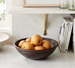 Turned Wood Serving Bowl