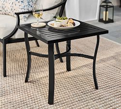 Riviera Metal Square Outdoor Side Table (22")
