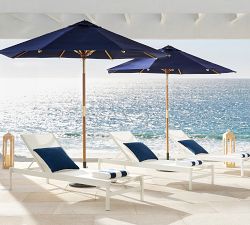 Premium 9' Round Outdoor Patio Umbrella &ndash; Eucalyptus Tilt Frame​