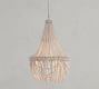 Francesca Wood Bead Chandelier (23")