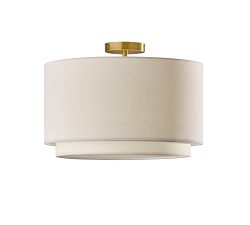 Hillford Double Layer Drum Shade Flush Mount (13.5")