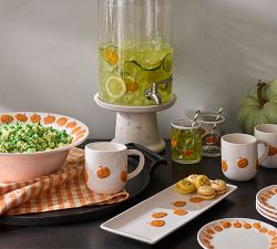 Jack O'Lantern Icon Stoneware Mugs - Set of 2