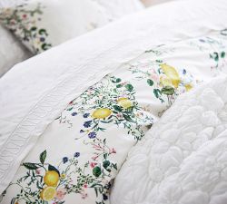 Monique Lhuillier Margaux Embroidered Organic Percale Sheet Set