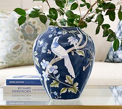 Kravet Meadowlark Hand-Painted Vase