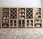Modern Farmhouse Grand Wine Storage with Display Cabinets (170")
