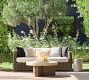 Pomona Concrete &amp; Acacia Round Outdoor Coffee Table (38")
