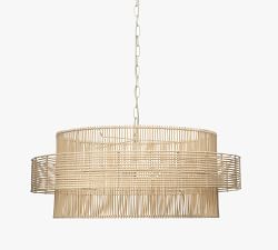 Ambledon Rattan Round Pendant (30")