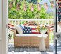 Pomona Faux Travertine Round Outdoor Side Table (12")