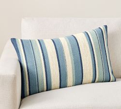 Kravet Bay Striped Lumbar Pillow Cover