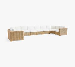 Huntington Wicker Square Arm 8-Piece Outdoor Sectional (212")