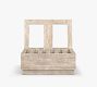 Indio Eucalyptus Modern Platform Armless Outdoor Lounge Chair