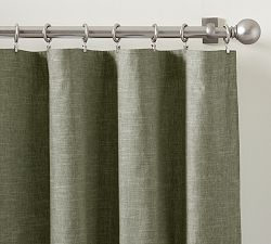 Open Box: Emery Linen Blackout Curtain, 50" W x 96" L - Loden