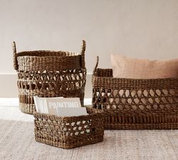Pacific Handwoven Tote Basket