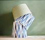 Miller Ceramic Bedside Lamp with Kravet Ikat Shade (25")