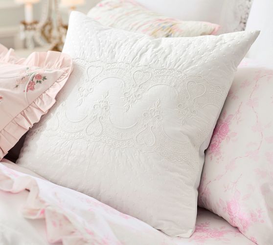 LoveShackFancy Embellished Pillow Cover