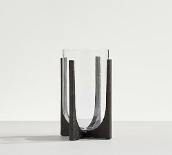 Open Box: Mesa Cast Iron Hurricane Candle Holder, Small 12.5"H - Bronze