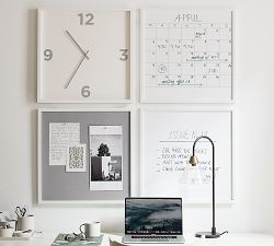 Wood Gallery Wall Clock - White