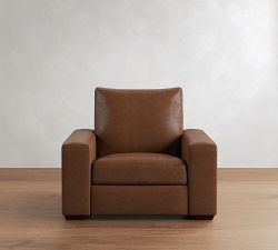 Big Sur Square Arm Leather Power Recliner