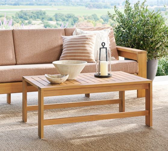 Malibu Teak Rectangular Outdoor Coffee Table (45