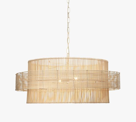 Ambledon Rattan Round Pendant (30") by Pottery Barn
